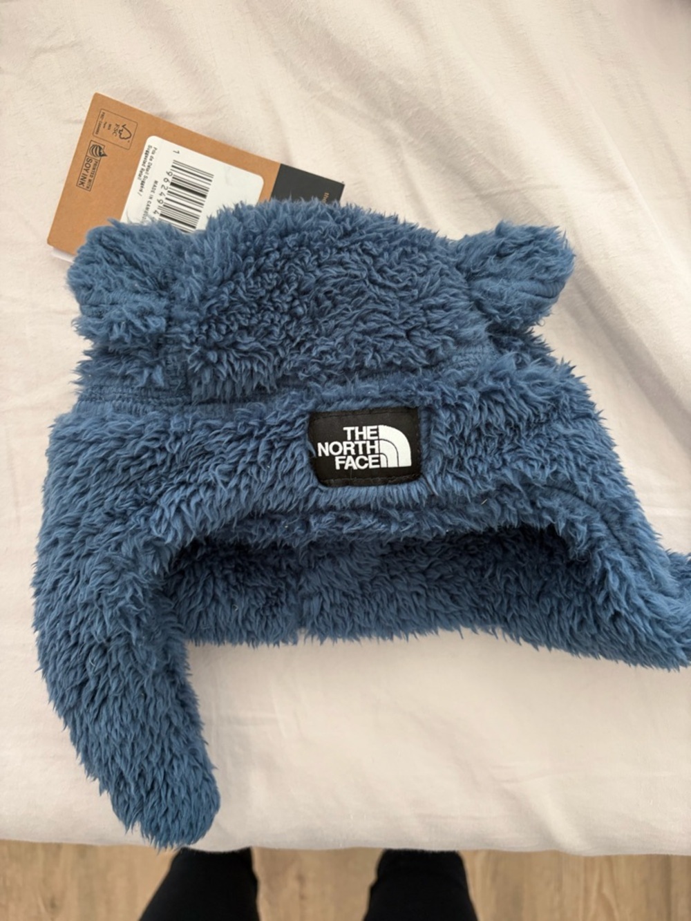 The North Face Kids Plush Earflap Hat in Blue - Picture 1 of 2